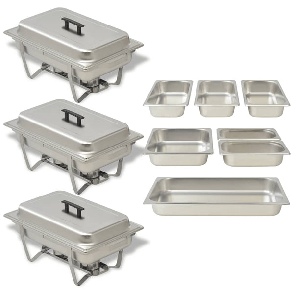 3-teiliges Chafing Dish Set Ervinke (Edelstahl)