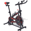 Heimtrainer mit Pulsmessgeräten schwarz und rot