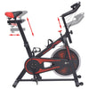 Heimtrainer mit Pulsmessgeräten schwarz und rot