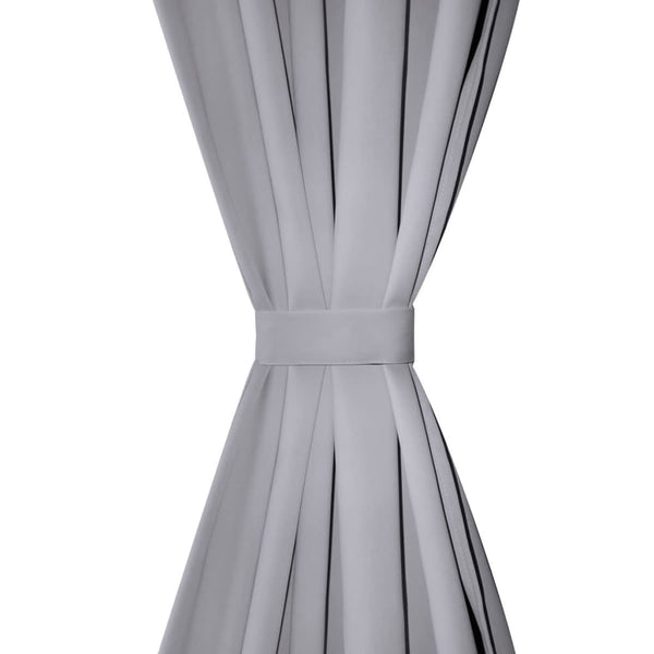 Grauer Verdunkelungsvorhang mit Ösen Ianorica 270x245cm