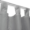 Grauer Mikrosatin-Fertigvorhang mit Ösen Capsuna 140x175cm (2 Stk.)