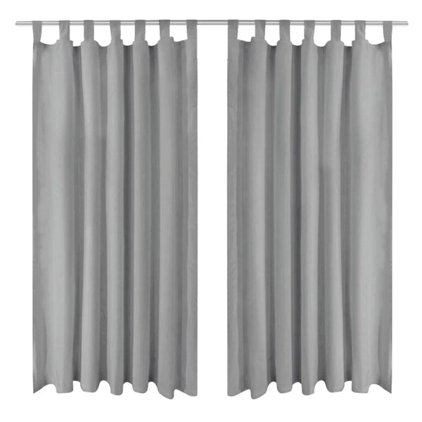 Graue Mikrosatinschals mit Schlaufen Capsuna 140x225cm (2 Stück)