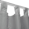 Graue Mikrosatinschals mit Schlaufen Capsuna 140x225cm (2 Stück)
