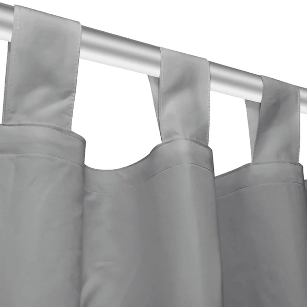 Graue Mikrosatinschals mit Schlaufen Capsuna 140x225cm (2 Stück)
