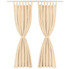 Beige Mikrosatin-Ösenschals Capsuna 140x245cm (2 St.)
