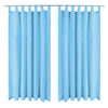 Türkise Mikrosatin-Gardinen mit Schlaufen Capsuna 140x175cm (2 Stk.)