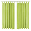 Grüne Microsatin-Ösenschals Capsuna 140x225cm (2 Stück)
