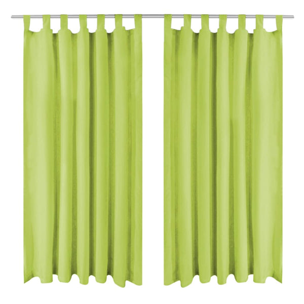 Grüne Microsatin-Ösenschals Capsuna 140x225cm (2 Stück)