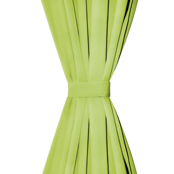 Grüne Microsatin-Ösenschals Capsuna 140x225cm (2 Stück)
