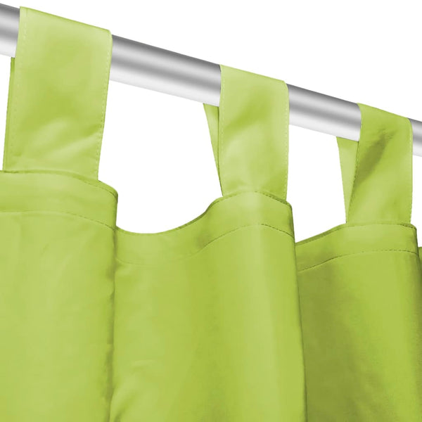 Grüne Microsatin-Ösenschals Capsuna 140x225cm (2 Stück)