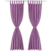 Violette Mikrosatin-Vorhänge mit Ösen Capsuna 140x225cm (2 Stück)