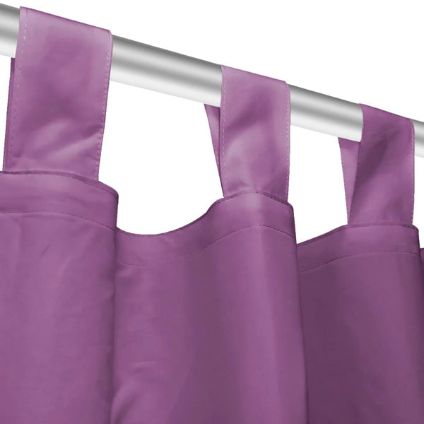 Violette Mikrosatin-Vorhänge mit Ösen Capsuna 140x225cm (2 Stück)