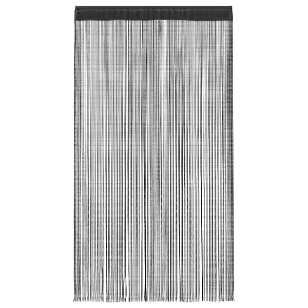 Schwarzer Fadenvorhang Norwood 100x250cm (2 St.)