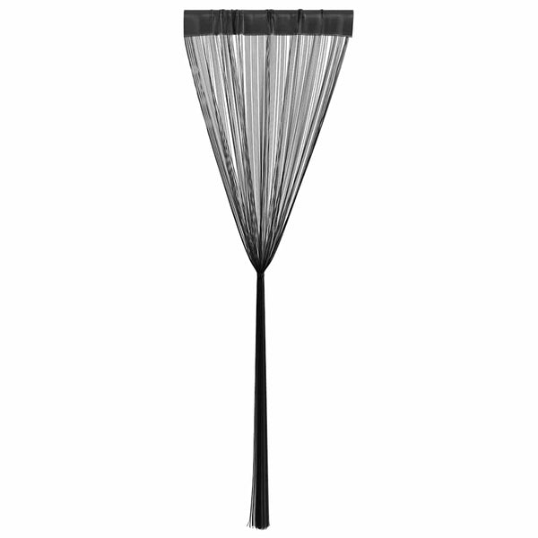 Schwarzer Fadenvorhang Norwood 100x250cm (2 St.)