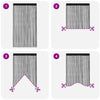 Schwarzer Fadenvorhang Norwood 100x250cm (2 St.)