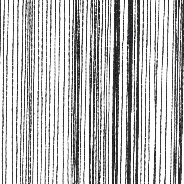 Schwarzer Fadenvorhang Norwood 100x250cm (2 St.)