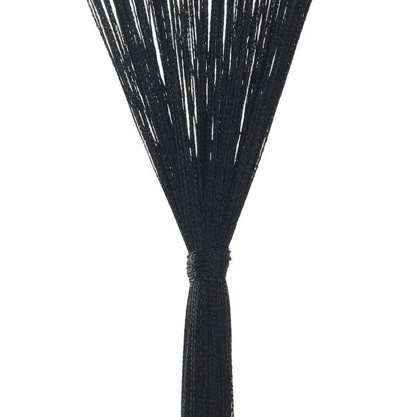 Schwarze Fadenvorhänge Norwood 140x250cm (2 St.)