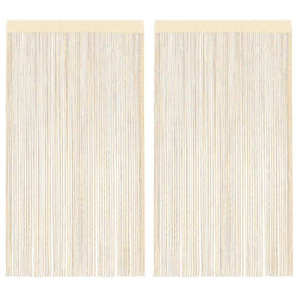 Creme Fadenvorhänge Norwood 140x250cm (2 Stk.)