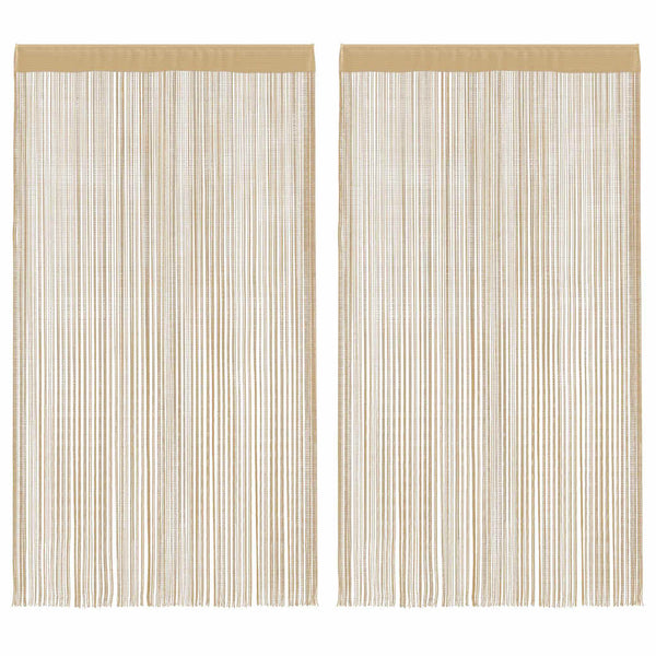 Beige Fadengardinen Norwood 100x250cm (2 St.)