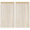 Beige Fadenvorhänge Norwood 140x250cm (2 Stück)
