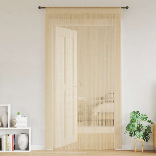 Beige Fadenvorhänge Norwood 140x250cm (2 Stück)