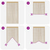 Beige Fadenvorhänge Norwood 140x250cm (2 Stück)