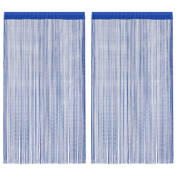 Blauer Fadenvorhang Norwood 140x250cm (2 St.)