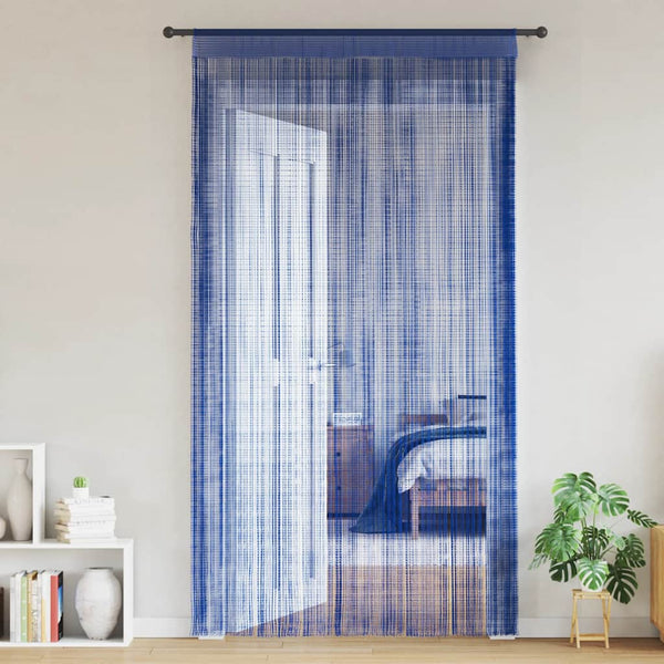 Blauer Fadenvorhang Norwood 140x250cm (2 St.)
