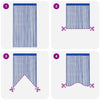Blauer Fadenvorhang Norwood 140x250cm (2 St.)