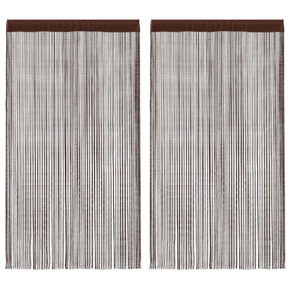 Brauner Fadenvorhang Norwood 140x250cm (2 Stk.)