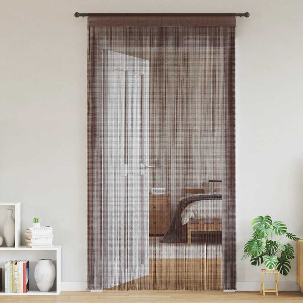 Brauner Fadenvorhang Norwood 140x250cm (2 Stk.)
