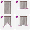 Brauner Fadenvorhang Norwood 140x250cm (2 Stk.)
