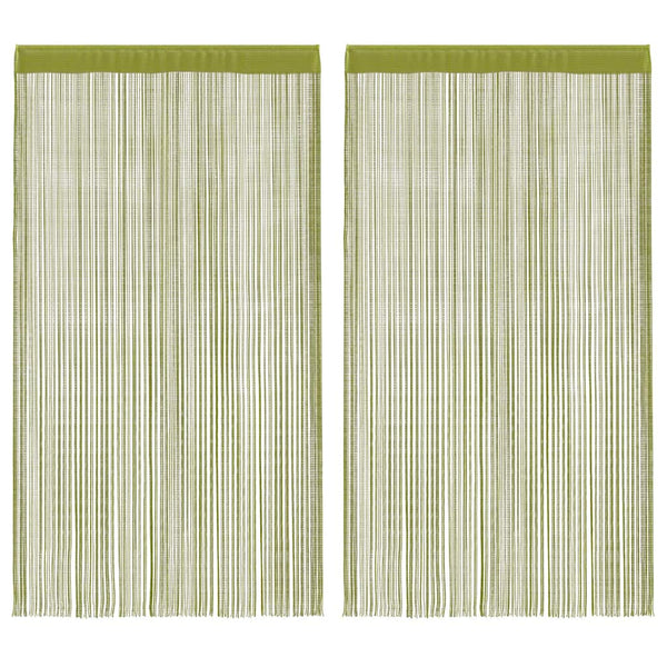 Grüner Fadenvorhang Norwood 140x250cm (2 St.)