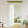 Grüner Fadenvorhang Norwood 140x250cm (2 St.)