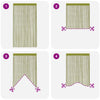 Grüner Fadenvorhang Norwood 140x250cm (2 St.)