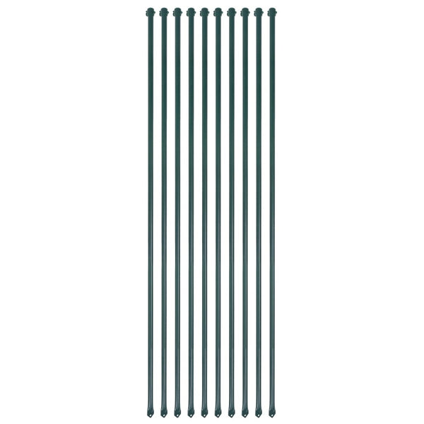 Grüne Gartenpfähle Shanda 1,5 m (10 Stk. Metall)