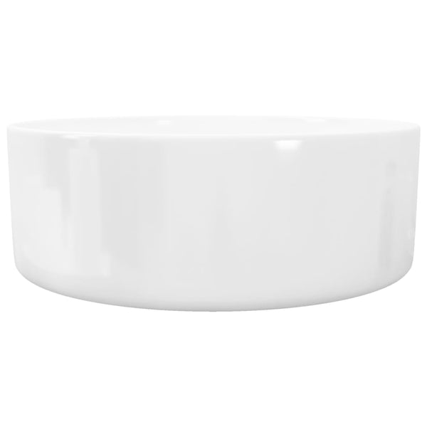 Weißes rundes Keramikwaschbecken Ignacz 40x15cm