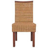 Braune natürliche Esszimmerstühle Condrate 2 Stk. (Rattan)