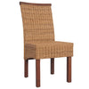 Braune natürliche Esszimmerstühle Condrate 2 Stk. (Rattan)