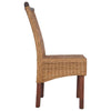Braune natürliche Esszimmerstühle Condrate 2 Stk. (Rattan)