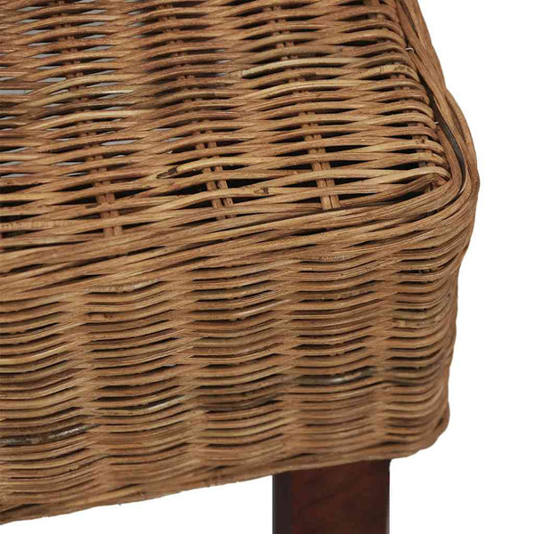 Braune natürliche Esszimmerstühle Condrate 2 Stk. (Rattan)