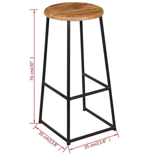 Barhocker Aniyah (2 Stück Teak)