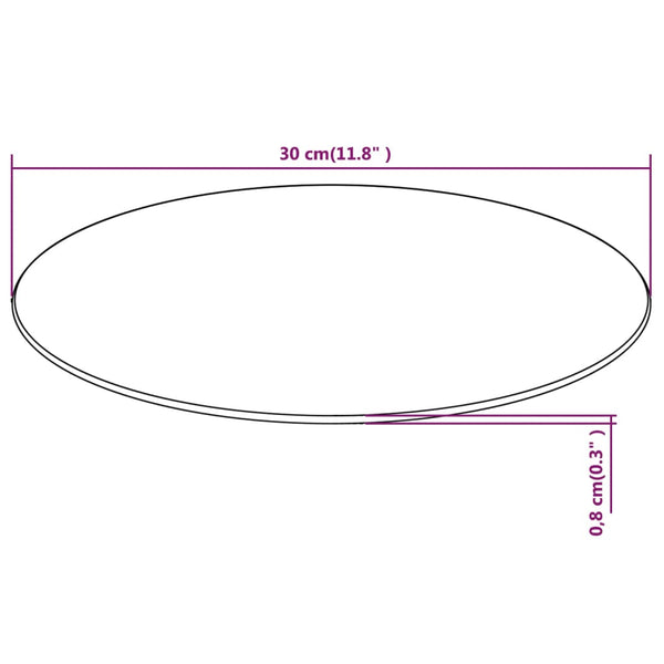Tischplatte Edvina Ø 300 mm (rundes gehärtetes Glas)