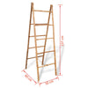 Doppelte Handtuchleiter Liselatte 50x160cm (5 Sprossen Bambus)