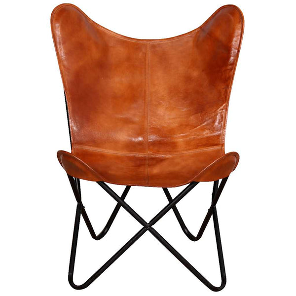 Brauner Butterfly Chair Echo (Echtleder)