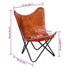 Brauner Butterfly Chair Echo (Echtleder)