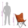 Brauner Butterfly Chair Echo (Echtleder)