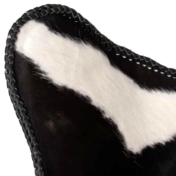 Schmetterlingssessel Echo schwarz-weiß (echtes Rindsleder)