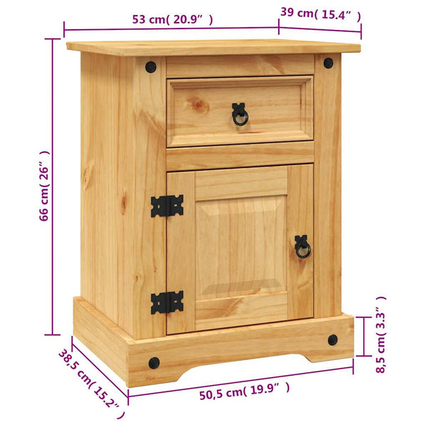 Garderobe mexikanische Kiefer Forno Corona Bereich 53x39x66cm