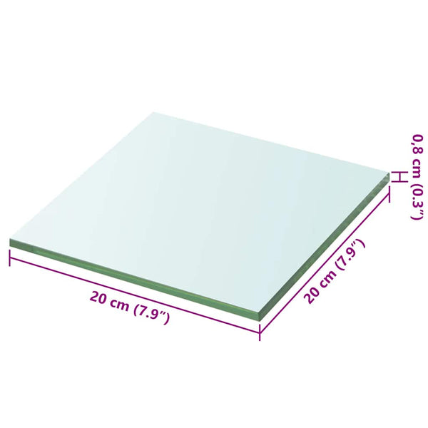 Klares Regalpaneel Arlena 20x20cm